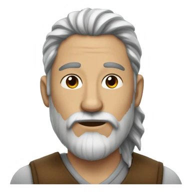 a man who is also half wolf with a brown beard and long hair sticker