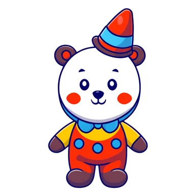 bear clown sticker