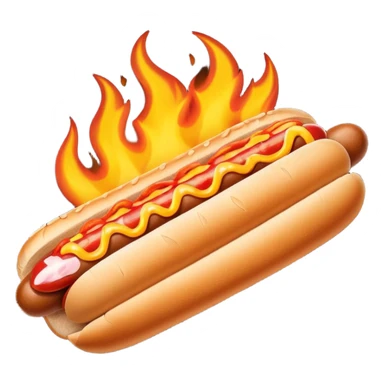 Hand Holding a Flaming Hotdog sticker