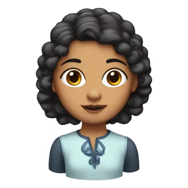 Una niña morena de pelo sticker