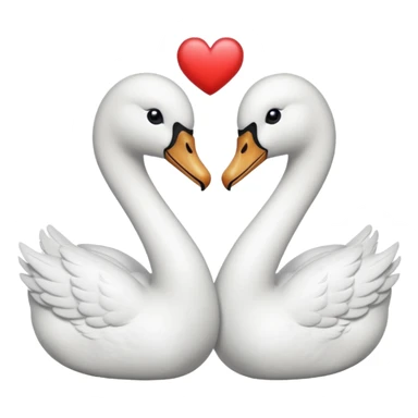 Dos cisnes haciendo un corazón sticker