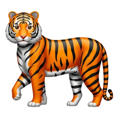 emoji de um tigre todo preto em pé virado para a esquerda sticker