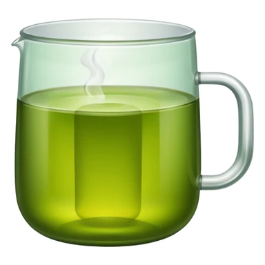 glass cup of green tea sticker