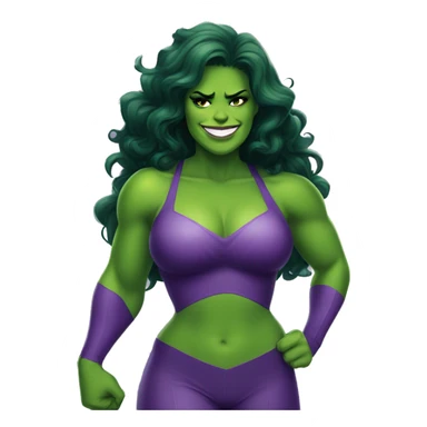 Curvy She-Hulk in love sticker