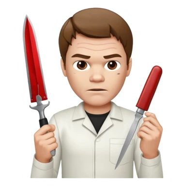 dexter Morgan with scalpel knife sticker