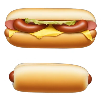 two hotdogs in one bun sticker