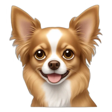 brown longhaired chihuahua sticker