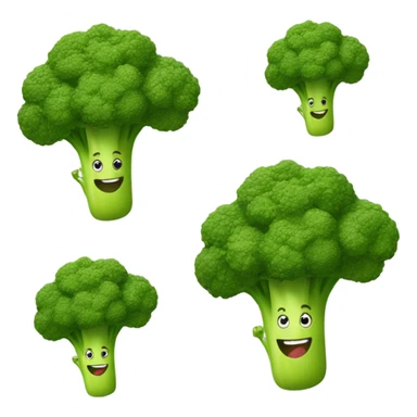 sprinting broccoli joyfully  sticker