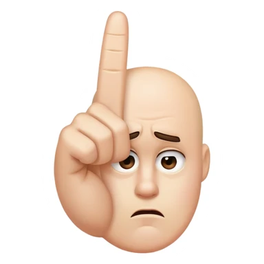 cara de nojo a apontar um dedo do meio sticker