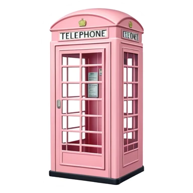 pastel London telephone box sticker