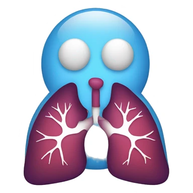 diabetes icon with lungs sticker
