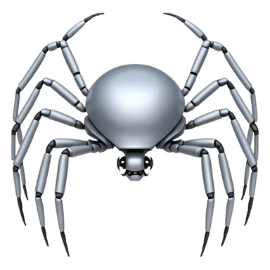 completely symetrical 4 legged robot. center square with spider leg extending from each corner sticker