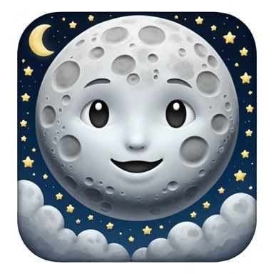 moon on the sky background sticker
