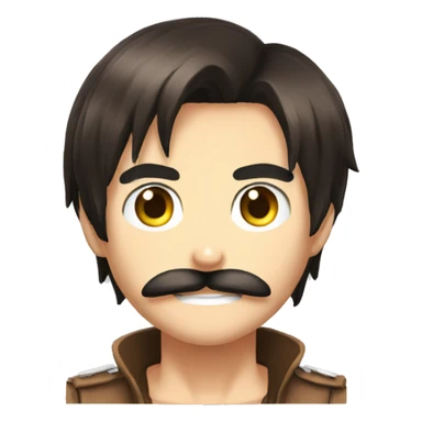 eren yeager with moustache sticker