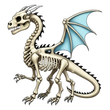 Evil Shiny Sparkly Boneknapper-Skeleton-dragon (full body) sticker