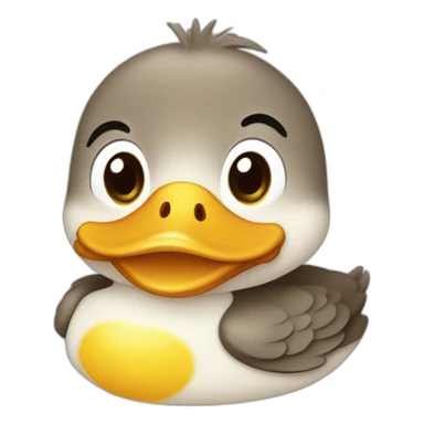 Cute cuddle duck suted sticker