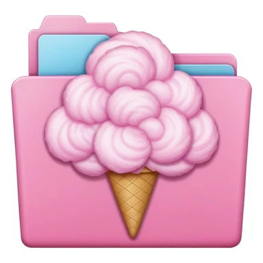 file folder with cotton candy picture  sticker