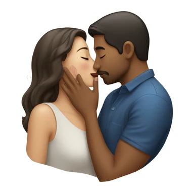 man kissing woman sticker