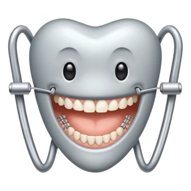 Teeth with braces sticker