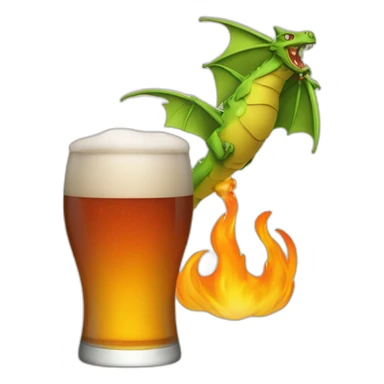Dracaufeu, qui boit une bière sticker