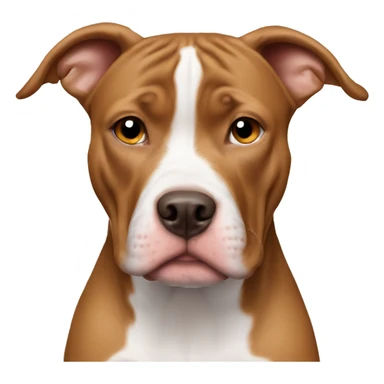 Light brown pitbull ears CROPPED short sticker
