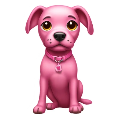 Pink dog with heels sticker