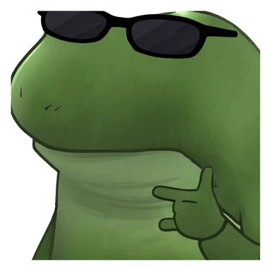 frog with sunglasses sticker