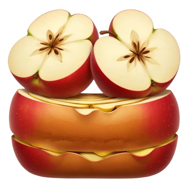 bread with apple slices inside  sticker