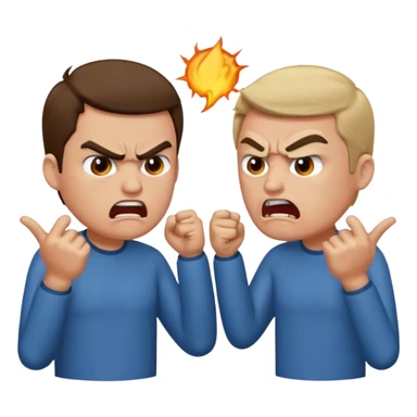 two men arguing sticker