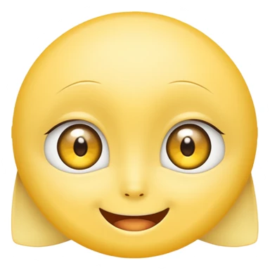 super cute anime eyes classic yellow face cheesy smile sticker