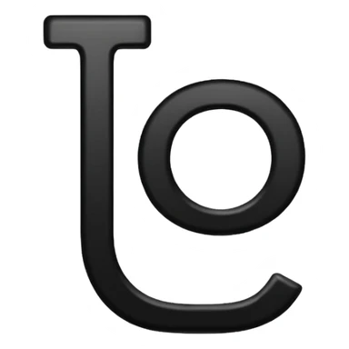 Capital L in black text with yellow background  sticker