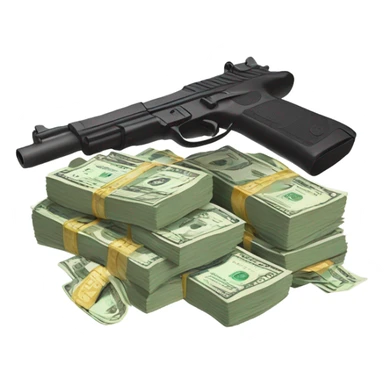 Money, guns  sticker