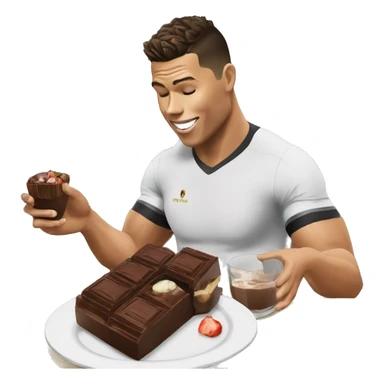 Ronaldo eating Chocolate sticker