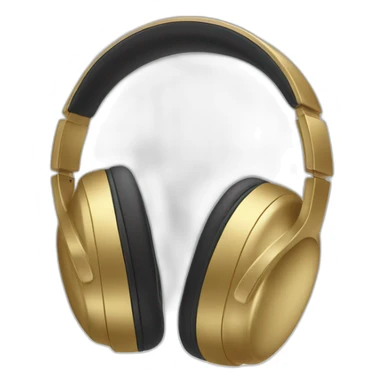 wireless gold headphones sticker