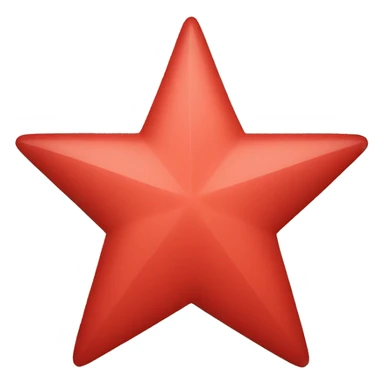 flat red 5 points star sticker
