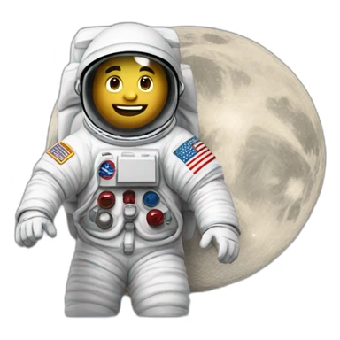 man on the moon sticker