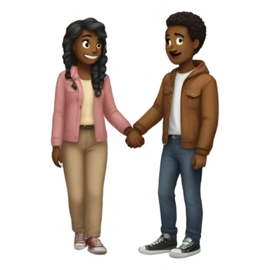 Best friends holding hands sticker