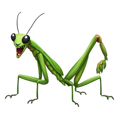 Praying mantis fighting panda sticker