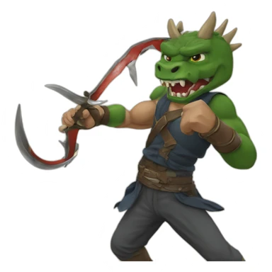 Jameson fighting a drago sticker