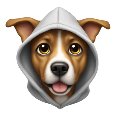 Dog Whering a hoodie sticker