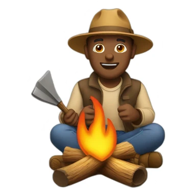 campfire man sticker