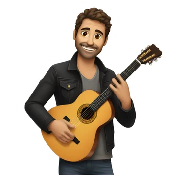 spanish guitar player sticker