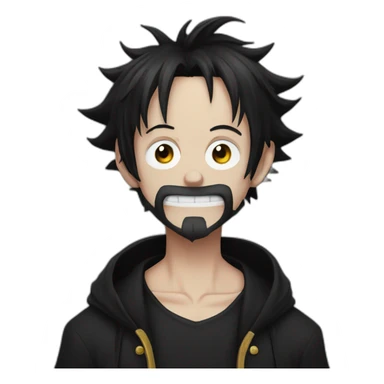 goth Luffy sticker