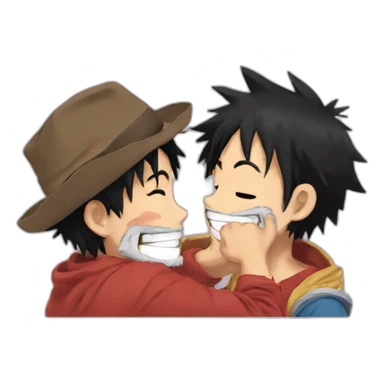 luffy et mani bisous sticker