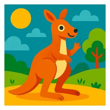 Kangaroo sticker