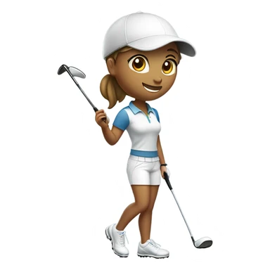 golfer girl sticker