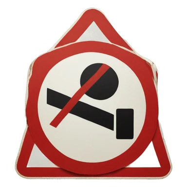 prohibited ROAD SIGN sticker