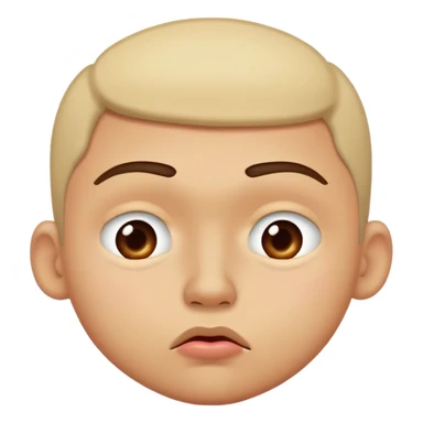 guy pushing away kiss sticker