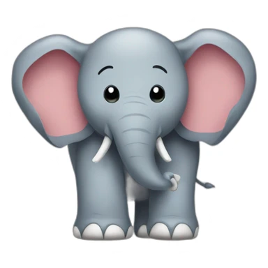 Elephant with a big sign that says #1Fan sticker