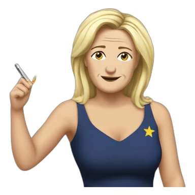 Le pen qui fume sticker
